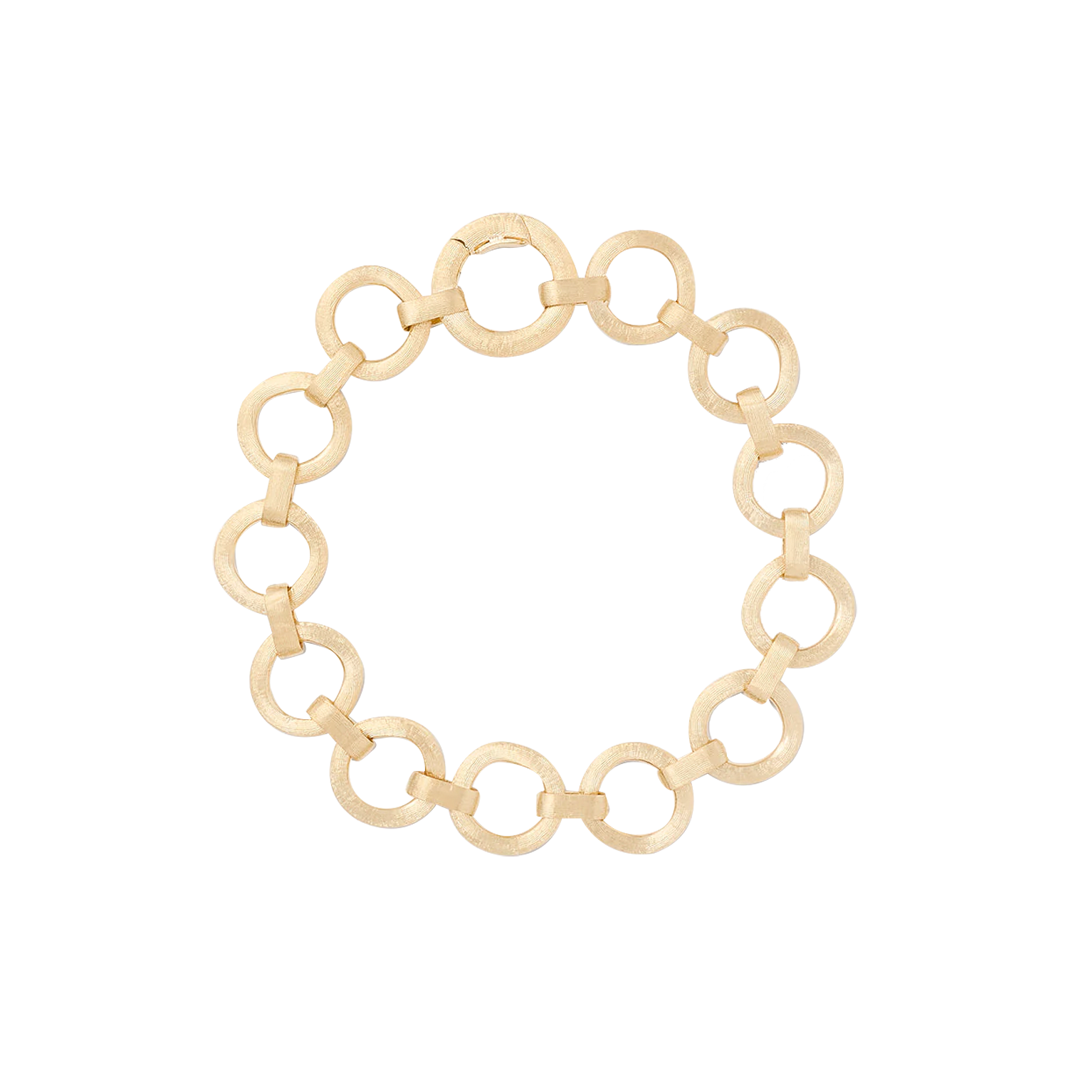 18kt yellow gold flat link bracelet