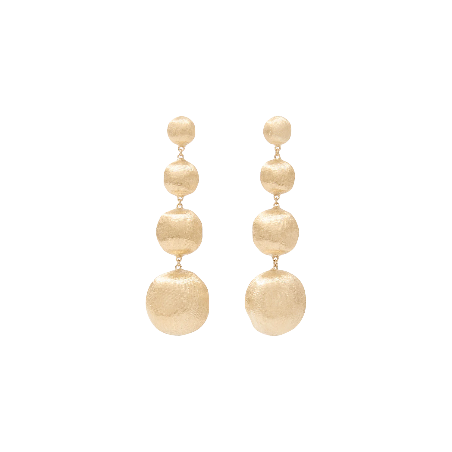 Gold bead chandelier earrings